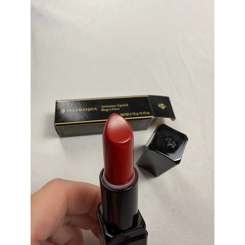 Illamasqua Antimatter Lipstick Midnight Semi-Matte Red 4.15g 0.15oz New in Box